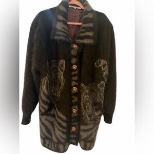 Stillman Studio NY Angora sweater coat size M